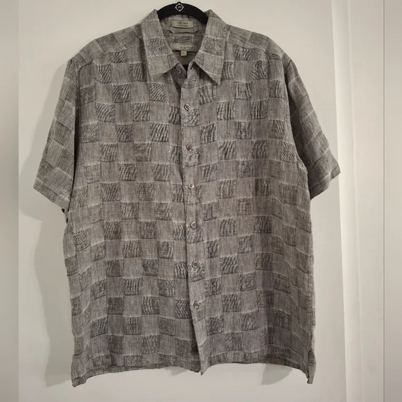 Visitor Mens 100% Linen Button Down Shirt - Picture 1 of 9